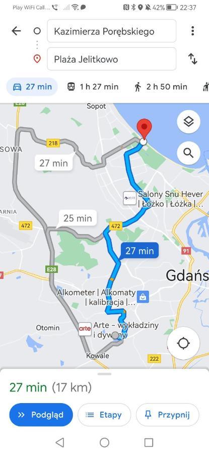 Przytulna Kawalerka Z Ogrodem Apartman Gdańsk Kültér fotó