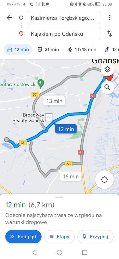Przytulna Kawalerka Z Ogrodem Apartman Gdańsk Kültér fotó